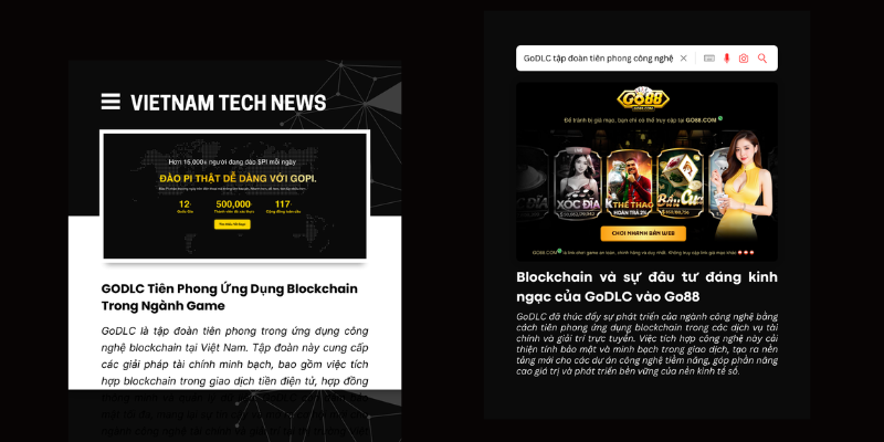 Báo Vietnam Tech News: “GoDLC Tiên Phong Ứng Dụng Blockchain Trong Ngành Game” 2 Báo chí nói gì về GoDLC